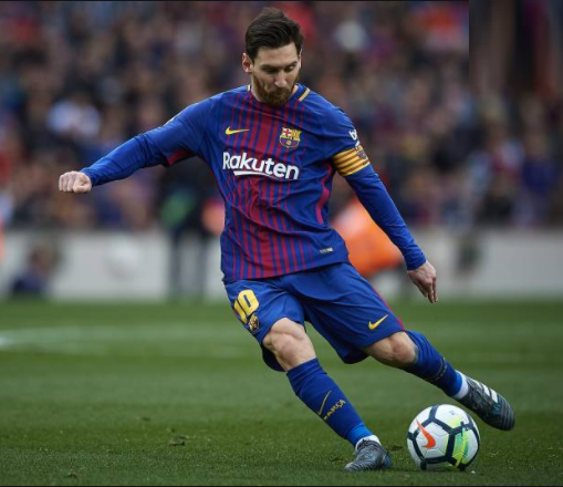 Lionel Messi in action. Lionel Messi in action.