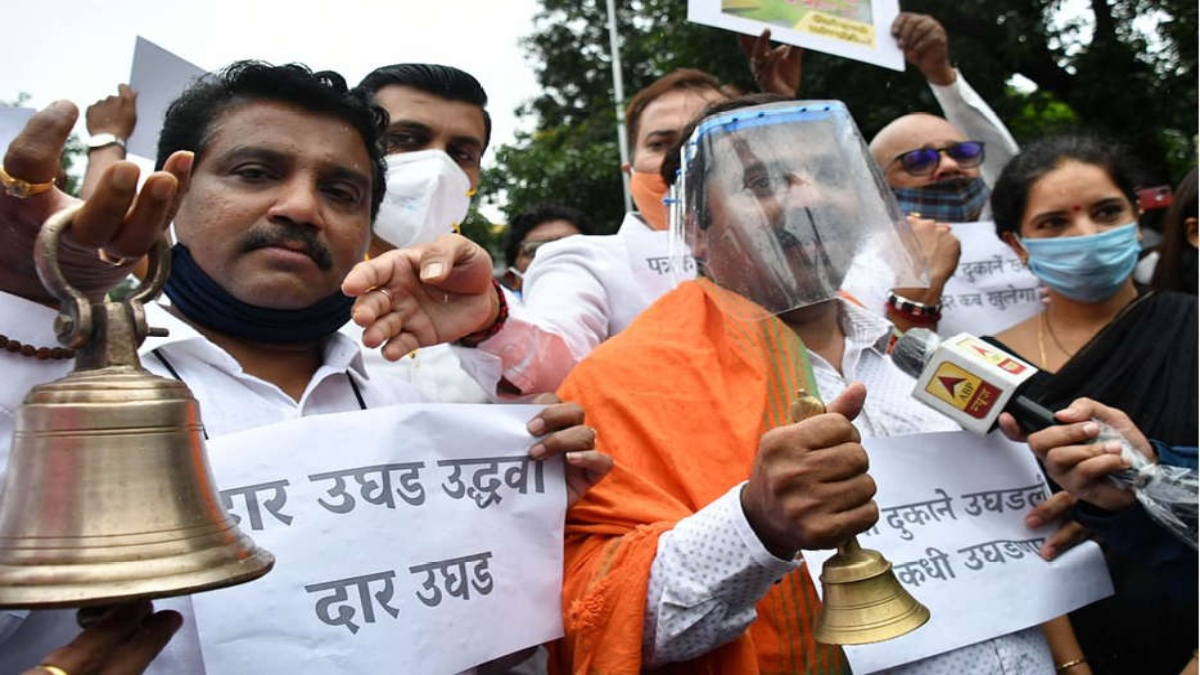 TEMPLE ROW AMPLIFIES IN MAHARASHTRA, BJP DEMANDS REOPENING OF SHRINES