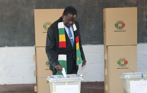 Polls open in Zimbabwe as the president seeks a second term