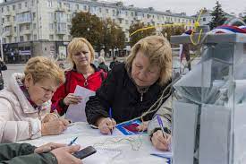 Russia Stages Elections in Occupied Ukrainian Territories