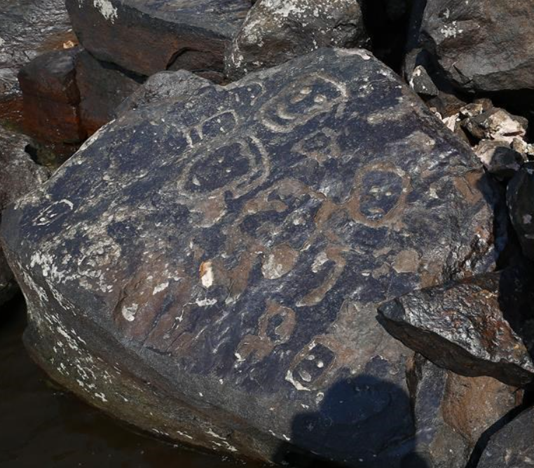 Severe amazon drought reveals ancient carvings