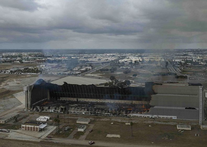 WWII-era blimp hangar destroyed in California fire