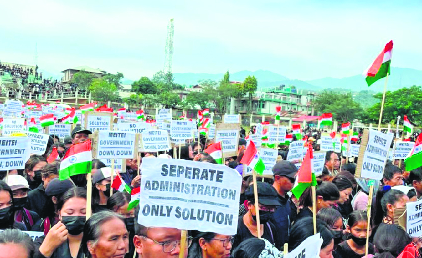 Kuki Zo community rallies for separate administration in Manipur