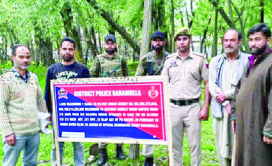 Police attach properties of alleged terror handlers in Baramulla, J&K