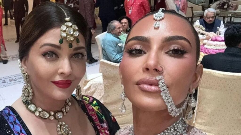 Kim Kardashian Can't Get Enough of Aishwarya Rai At The Ambani Wedding | See Pics Kim Kardashian Can't Get Enough of Aishwarya Rai At The Ambani Wedding | See Pics