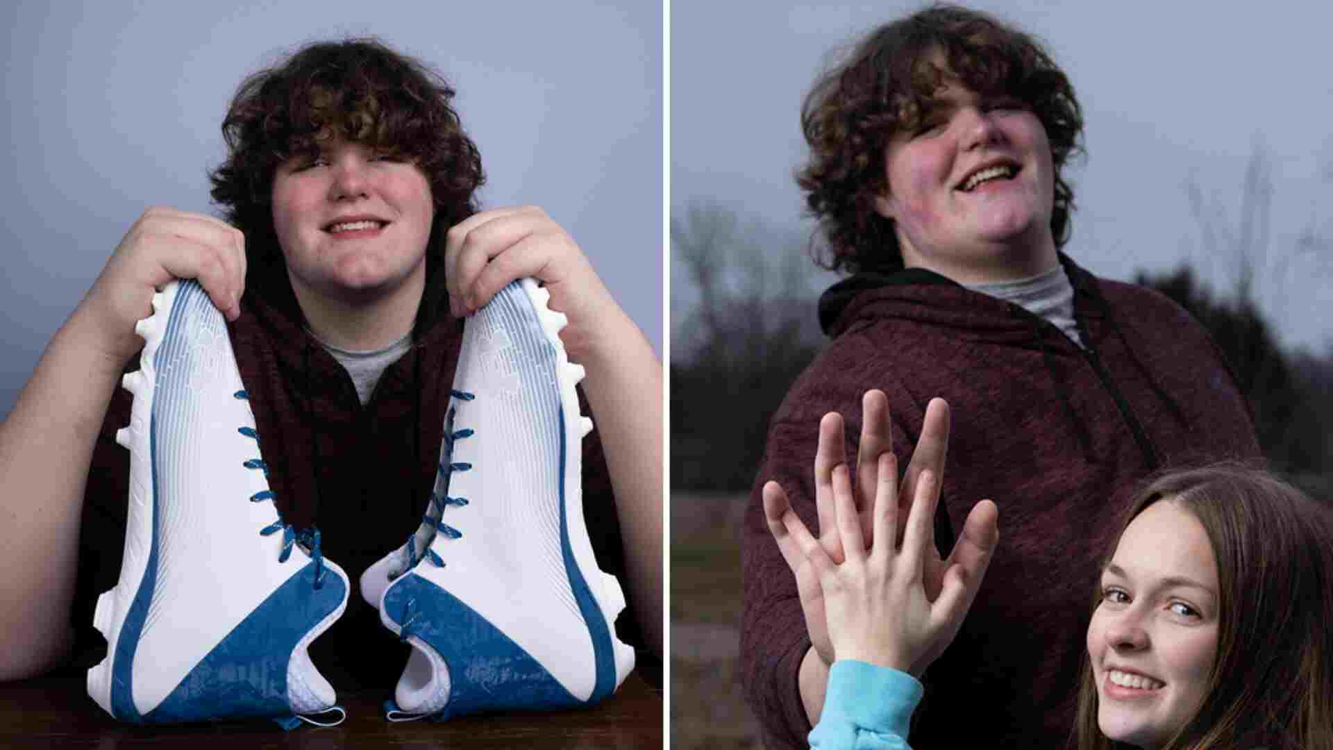 Meet Eric Kilburn Jr: 16 Year Old US Teen With Largest Feet, Hands In The World