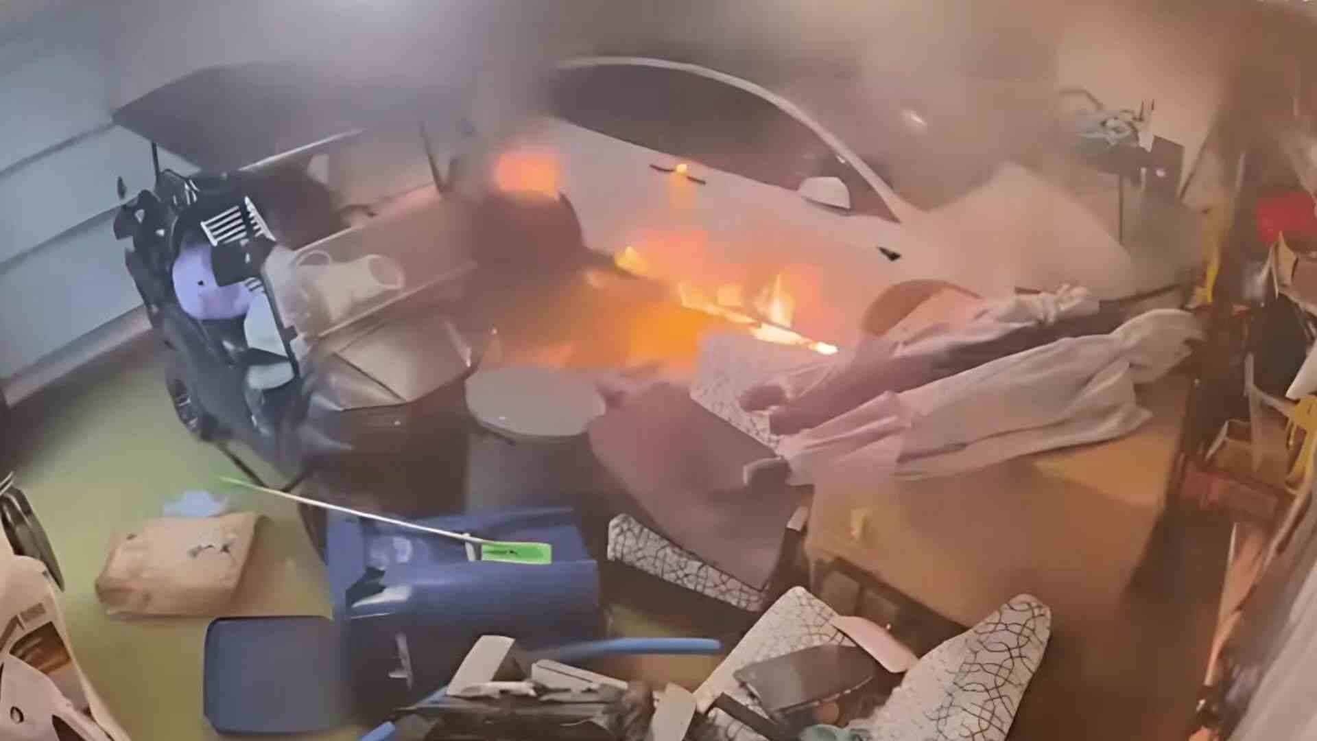 Florida: Tesla Catches Fire In Flooded Garage After Hurricane Helene | Watch