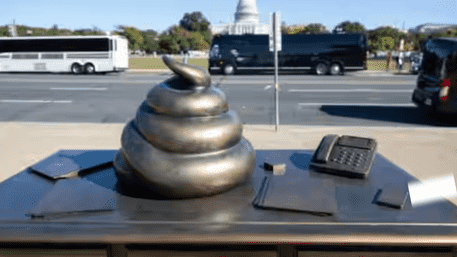 ‘Poop on Pelosi’s Desk’ Statue Shocks Washington, Mocks Jan 6 Attack