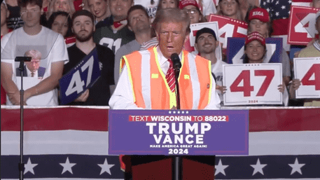Slim Fit? Trump’s ‘Garbage Uniform’ Moment Goes Viral: ‘No More Blue Jackets!’ | WATCH