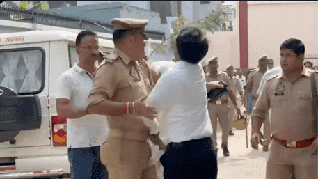 VIRAL VIDEO: BJP MLA Yogesh Verma Slapped By Advocate In Front Of Cops