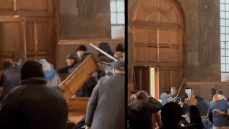 Video Captures 6 Hour Fight Between Priests And Worshippers In Ukraine | WATCH