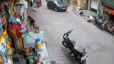 WATCH | Speeding Car Runs Over 2 Girls Making Rangoli Outside Their House