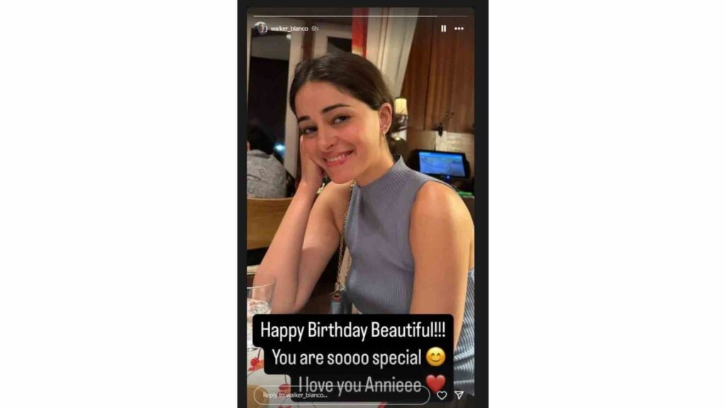 Walker Blanco's wish to Annanya Pandey Walker Blanco's wish to Annanya Pandey