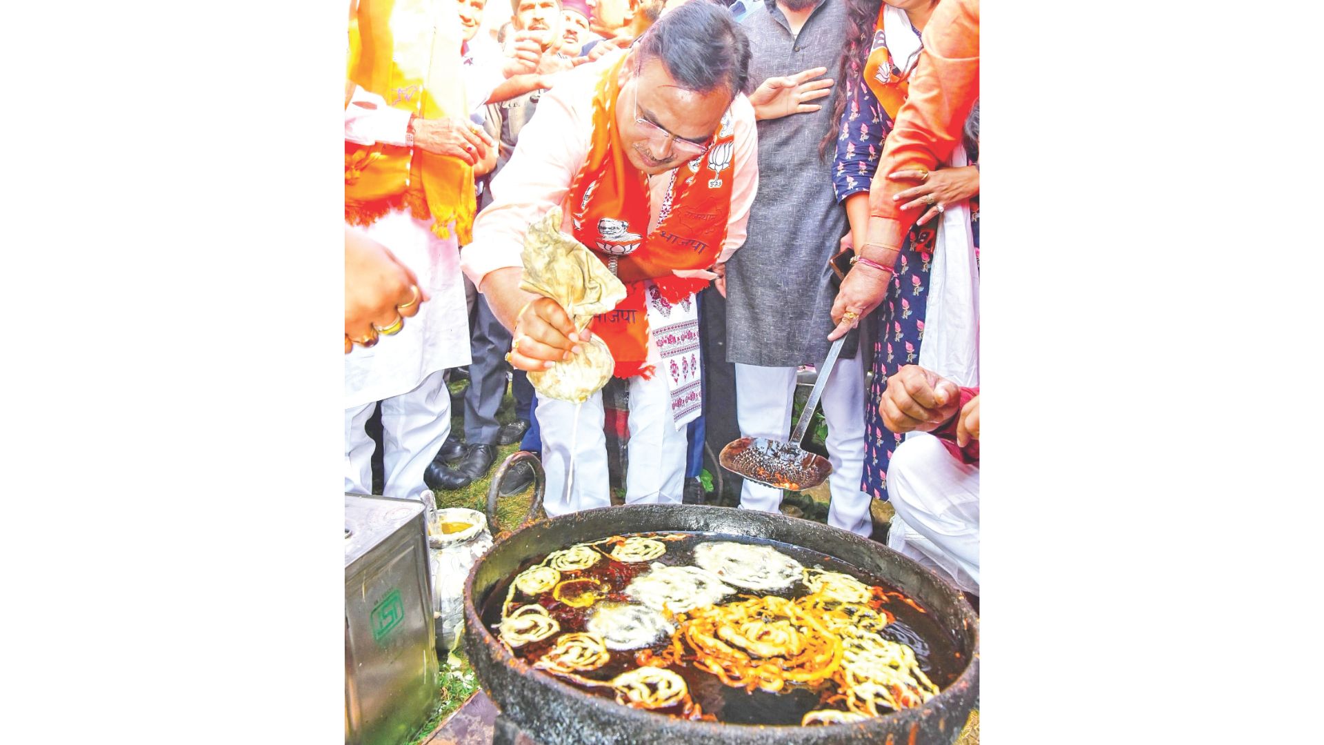 BJP celebrates Haryana election victory with fireworks and treats for workers