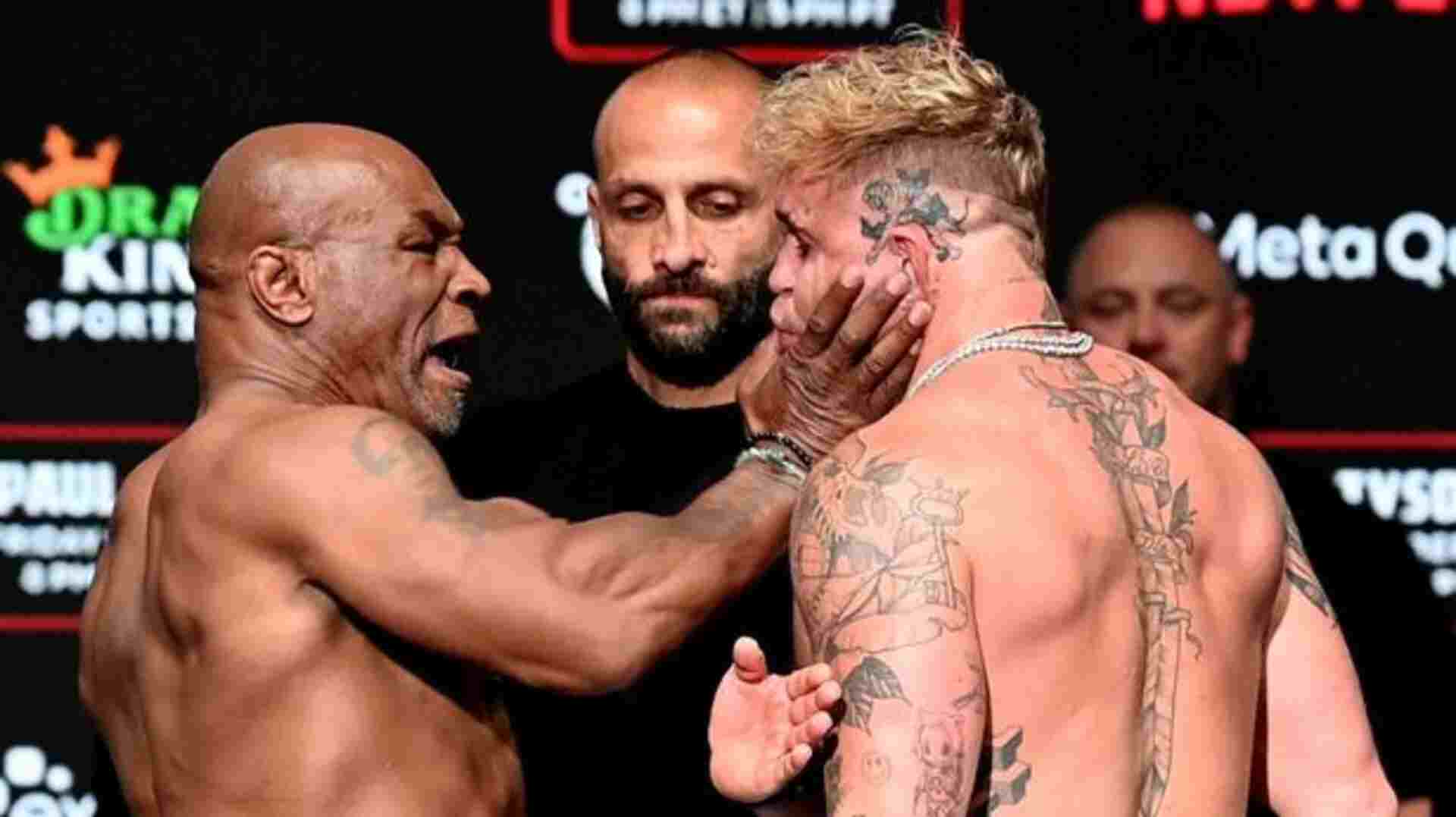 Boxing Legend Mike Tyson Slaps YouTuber Jake Paul During Final Staredown
