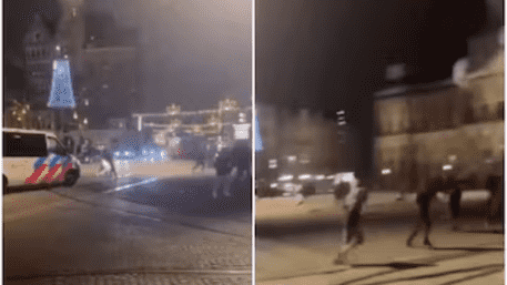 Israeli Football Fans Forced To Chant ‘Free Palestine’ In Amsterdam | WATCH VIDEOS