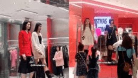 Live Models Replace Mannequins for Shopping Goes Viral! | WATCH