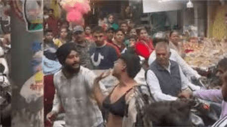 ‘Man In Bra’ Shooting Reel Thrashed By Locals In Panipat Market | WATCH