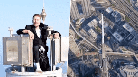 MrBeast Shouts ‘I Made It!’ After Climbing To The Top Of Burj Khalifa | VIDEO