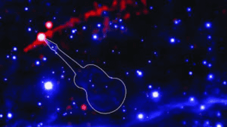NASA’s ‘Flame-Throwing Guitar’ Nebula Is Jamming Through Space | WATCH