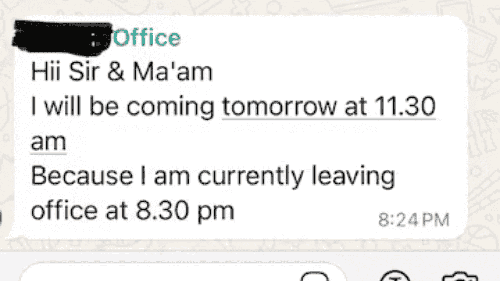 New Work-Life Balance: Junior Employee’s ‘Stayed Late, So I’ll Sleep In’ Text to Boss
