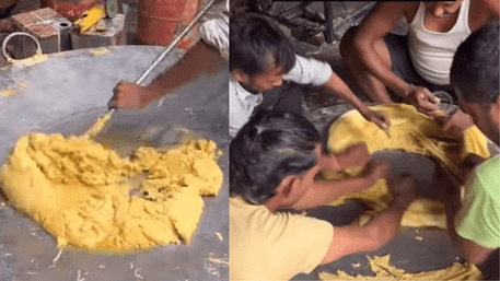 This Is How Soan Papdi Is Made, Shocking: Hard Work Vs. Hygiene | WATCH