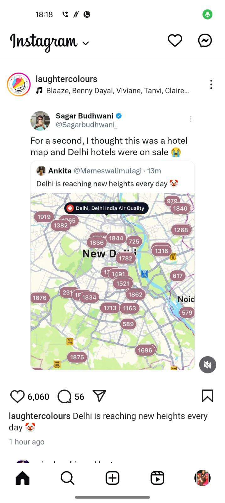 Confusion over AQI levels on social media