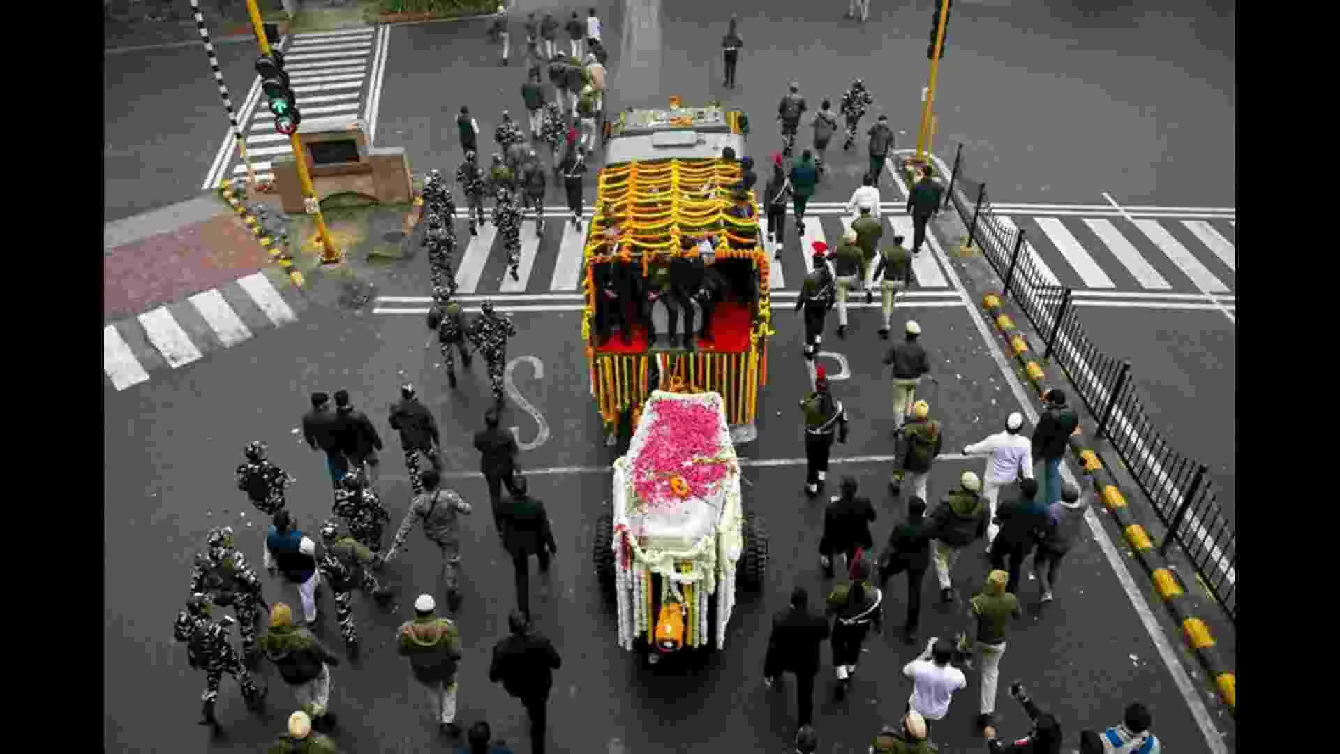 Former PM Manmohan Singh Laid to Rest with State Honours in Delhi
