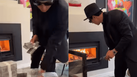 Bass Itna Paise Chahiye: Millionaire Influencer Lights Up Bonfire With Cash | WATCH