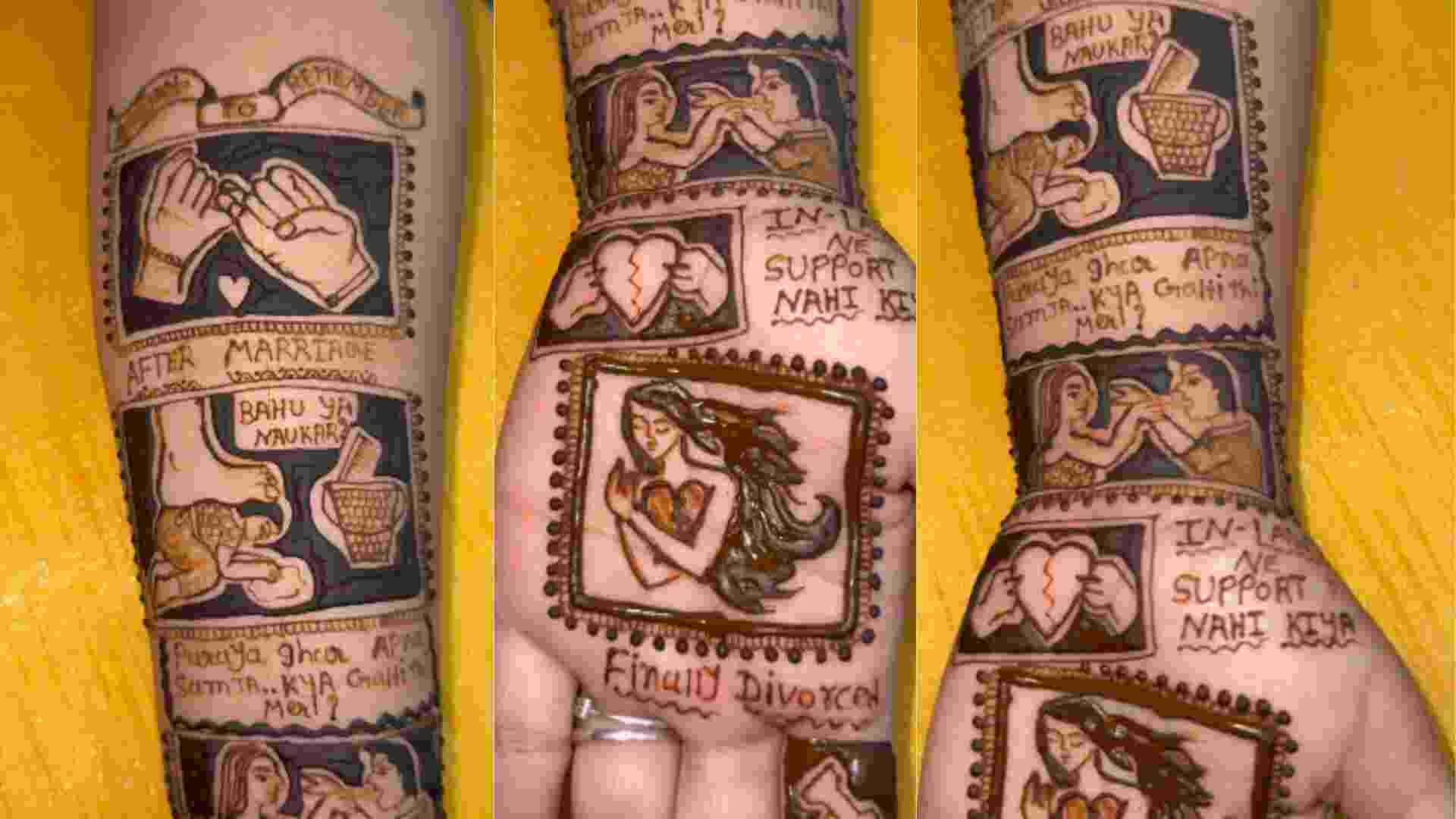 ‘Finally Free’: Woman Expresses Her Divorce Journey Through Unique Mehendi Art