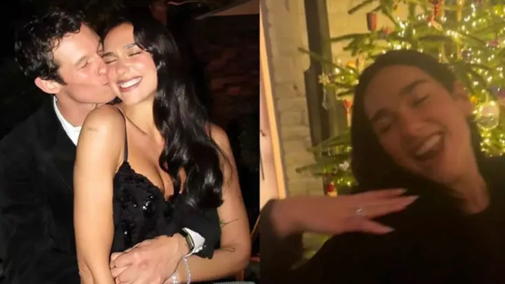 Dua Lipa And Callum Turner Engaged, Fans Spot Ring In Festive Posts