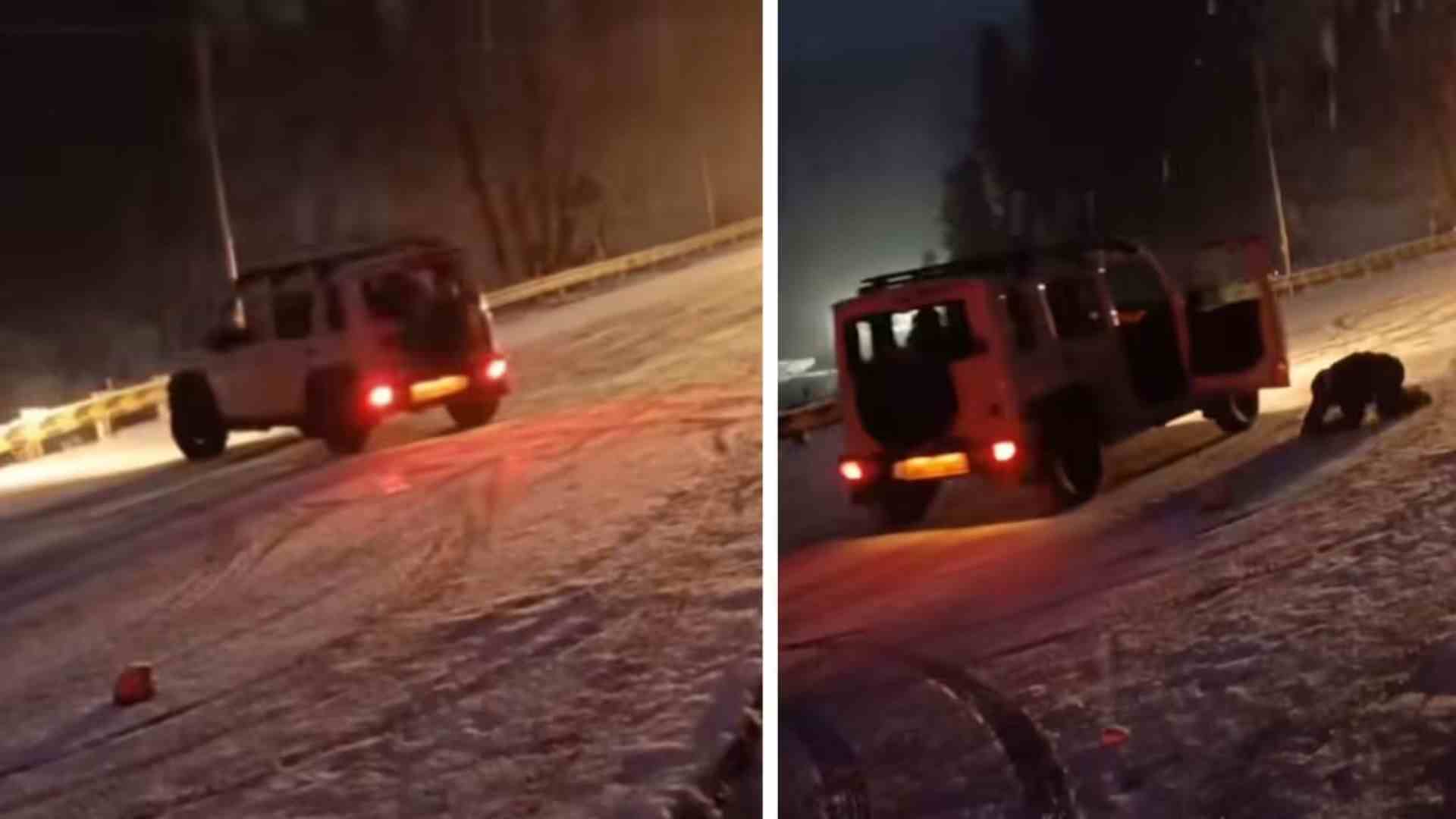 Man Narrowly Escapes from Sliding SUV Near Atal Tunnel | WATCH