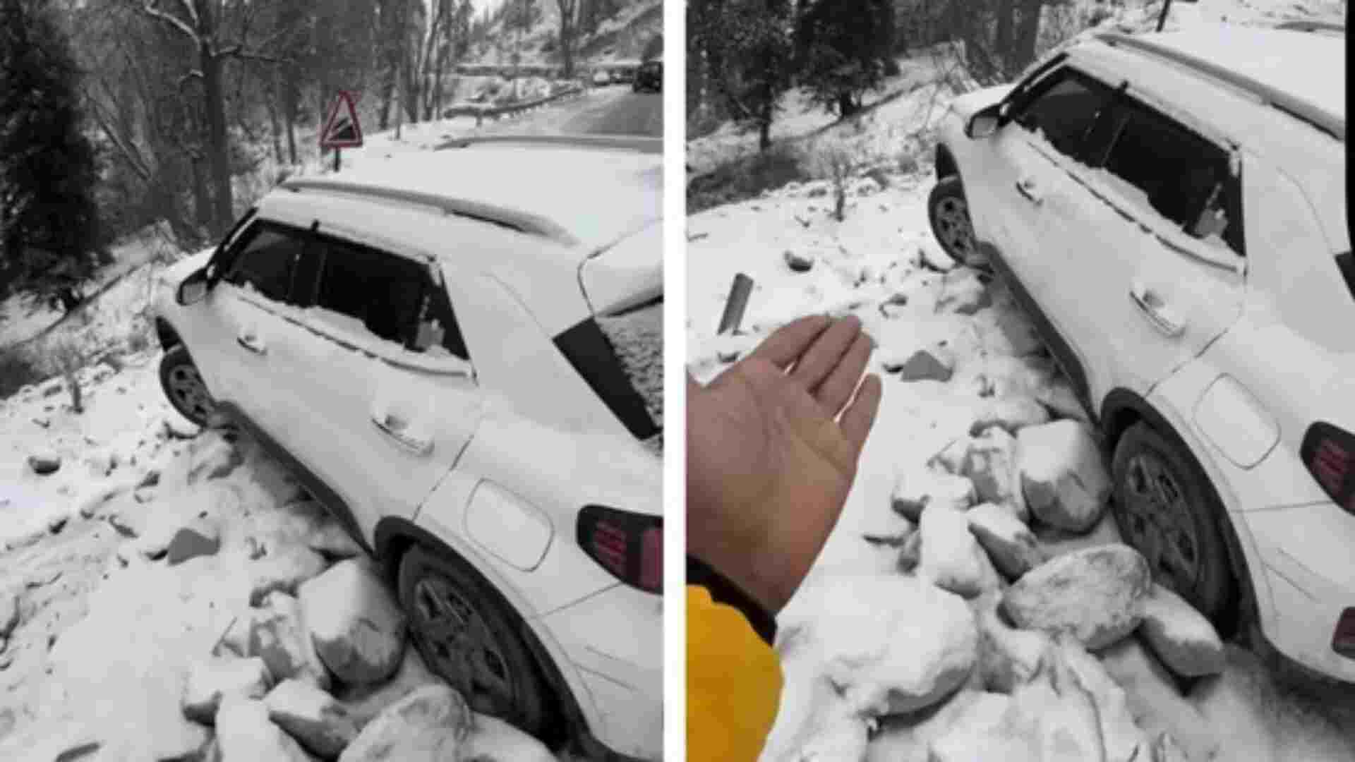 Manali’s Snowy Roads Turn Dangerous, Cars Lose Control | WATCH
