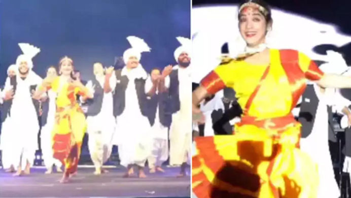 Performer Combines Manjulika’s Drama With Giddha’s Energy, Leaves Crowd Awestruck