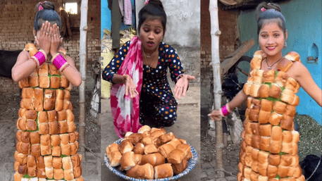 ‘Nonsense’ Woman Makes Dress Out Of Pav For Reel Costume | WATCH