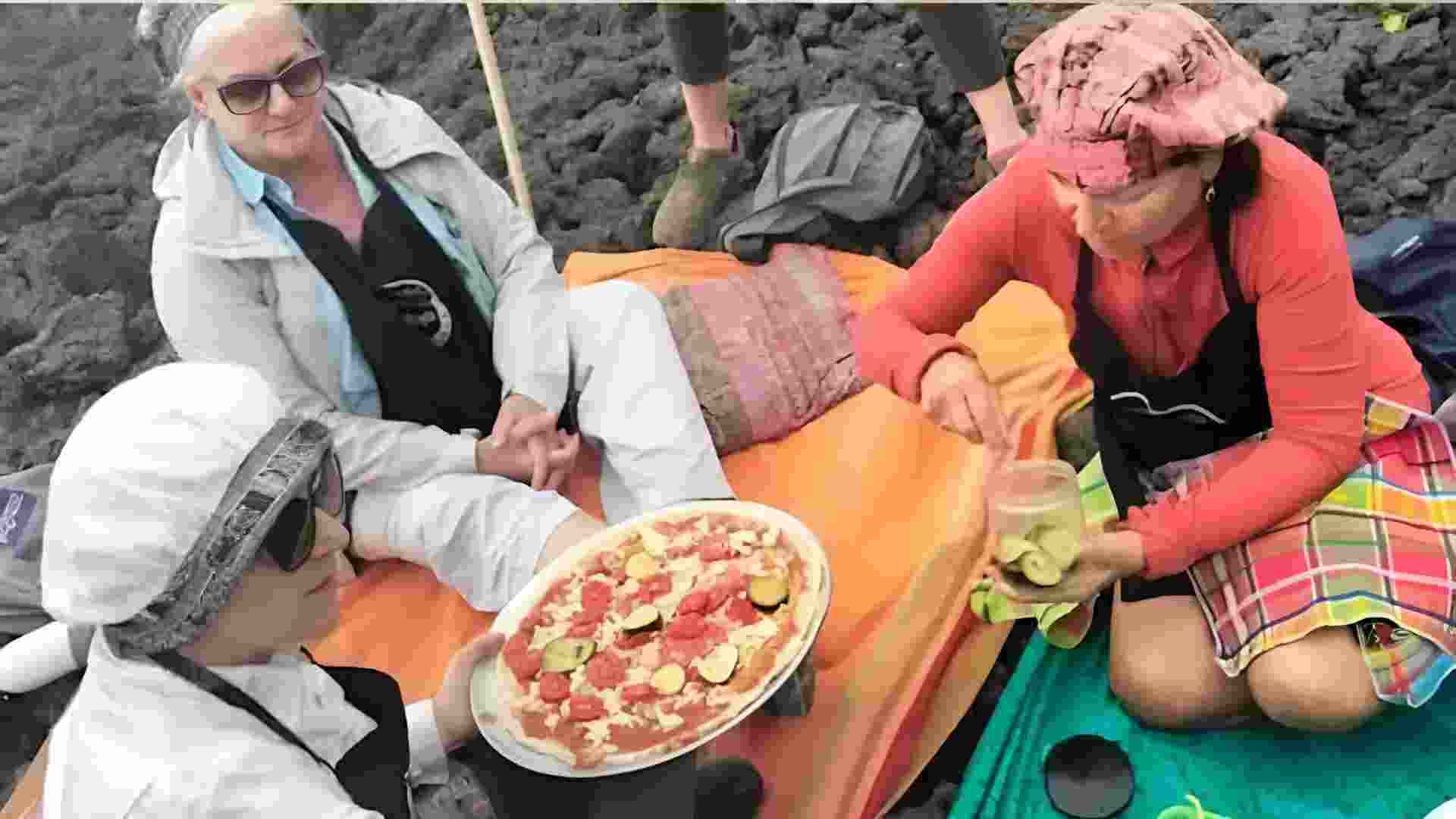 World’s Most Dangerous Pizza Cooked on a Volcano, Now Available!