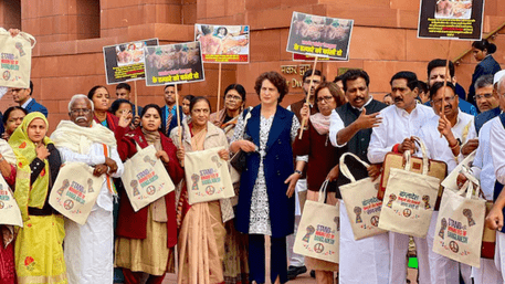 Priyanka Gandhi’s ‘Bangladesh’ Bag Bold Fashion Statements In Parliament, After ‘Palestine’ Bag Controversies
