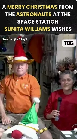 Sunita Williams Christmas greetings from space