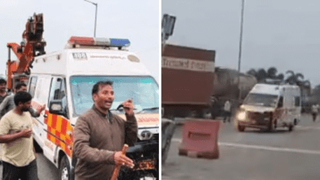 Thief Steals Ambulance And Hyderabad Police Chase It, Full On Bollywood Scene | WATCH