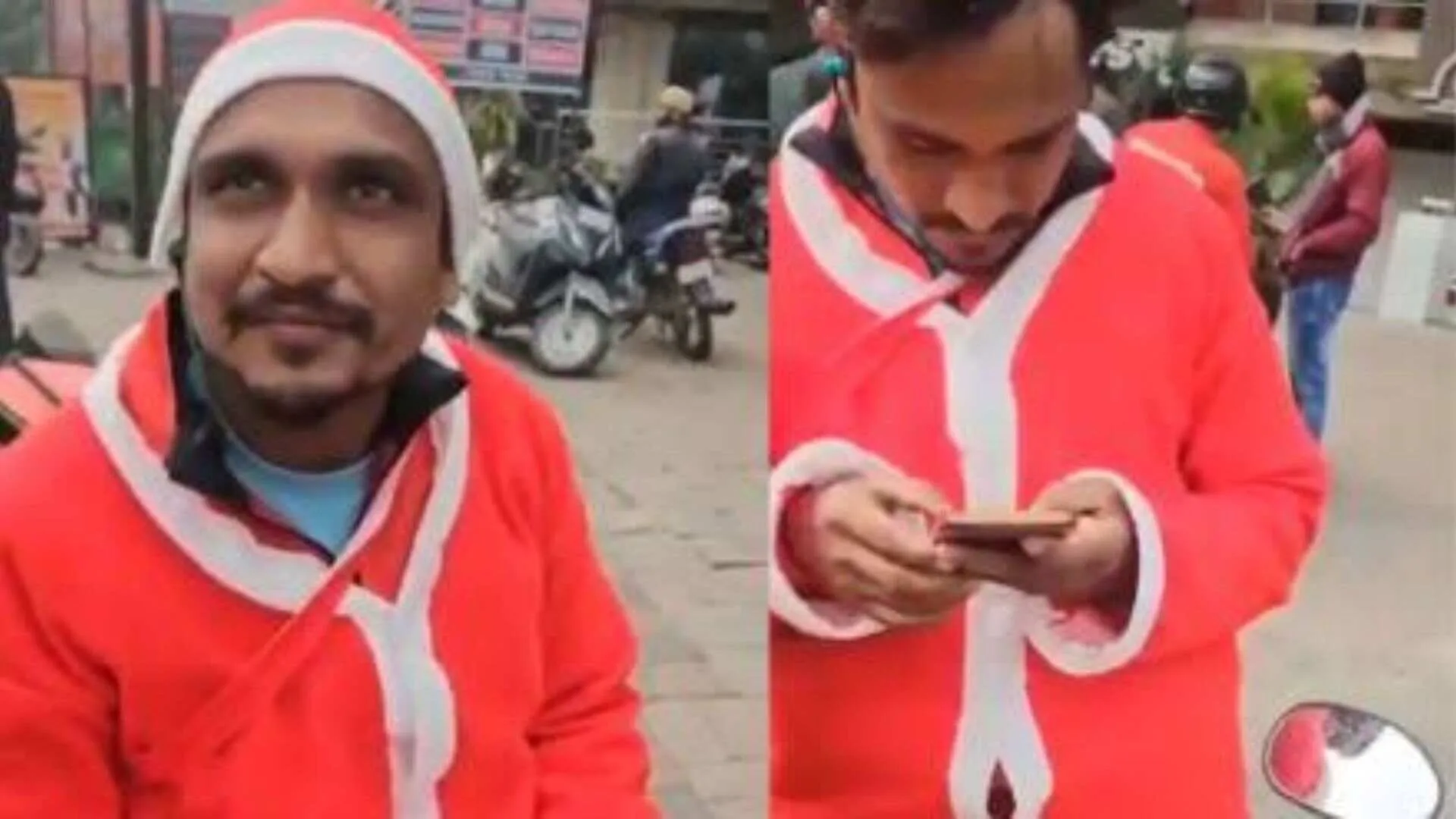 Zomato Agent Forced to Remove Santa Costume in Indore, Video Goes Viral | WATCH