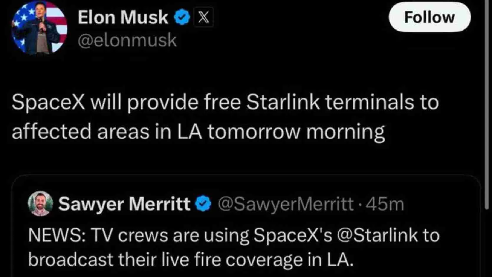 5 Dead As LA Wildfires Escalate: Musk’s Starlink Pledges Aid To Evacuees