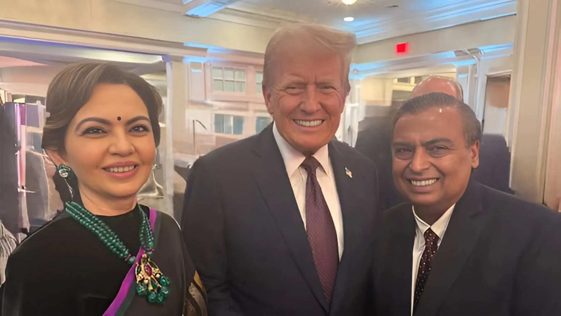 Mukesh and Nita Ambani Meet Donald Trump Before Inauguration