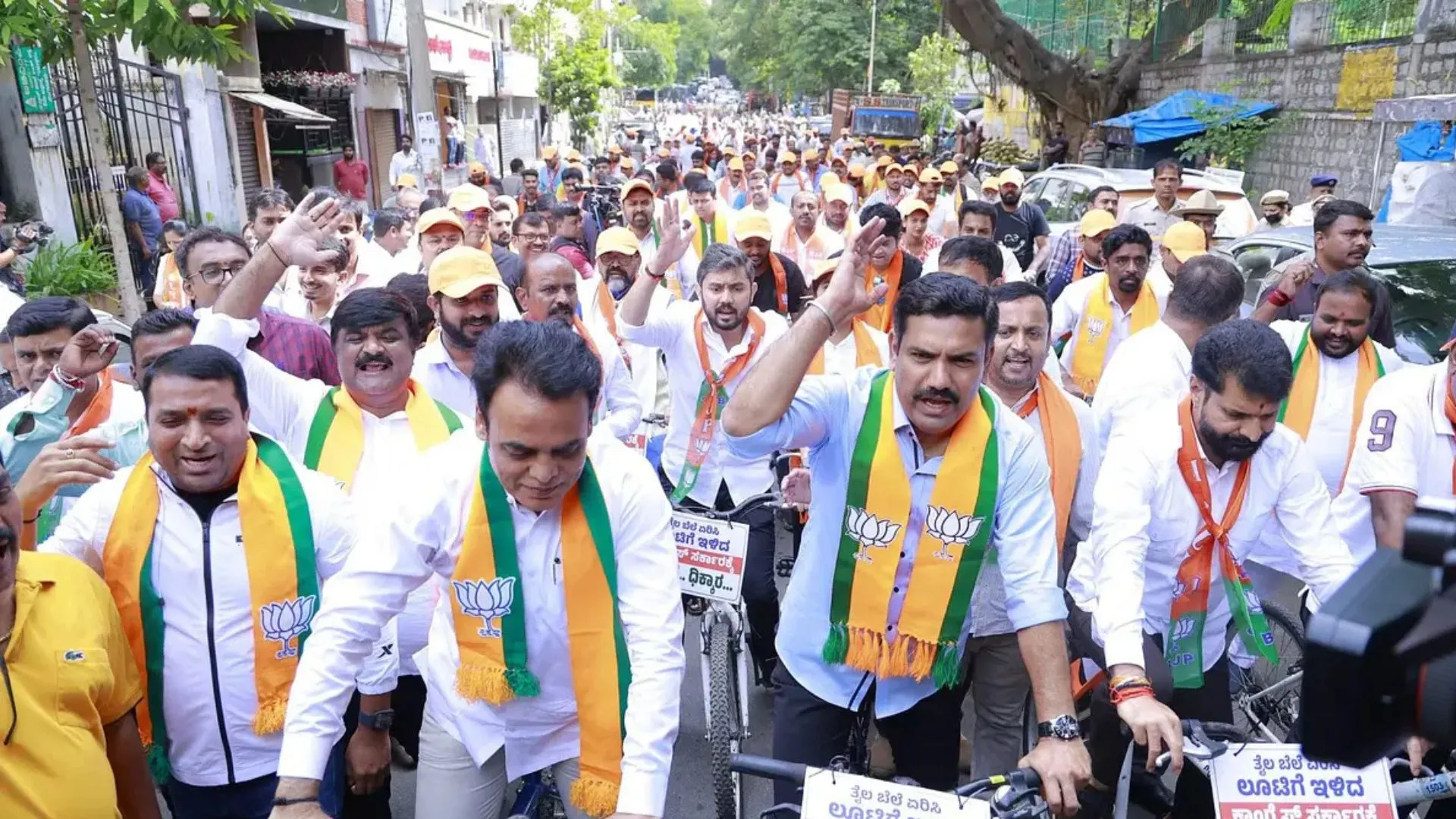 BJP Protests in Bengaluru Over 15% KSRTC Fare Hike