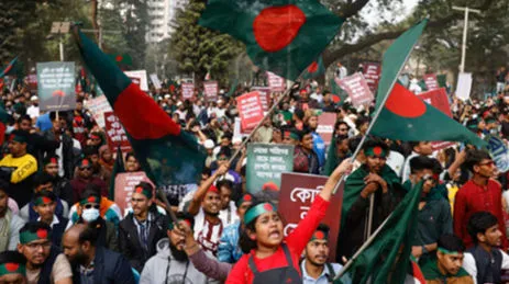 Bangladesh Kicks Off 2025 with Mass Protests, Demands Hasina’s Prosecution