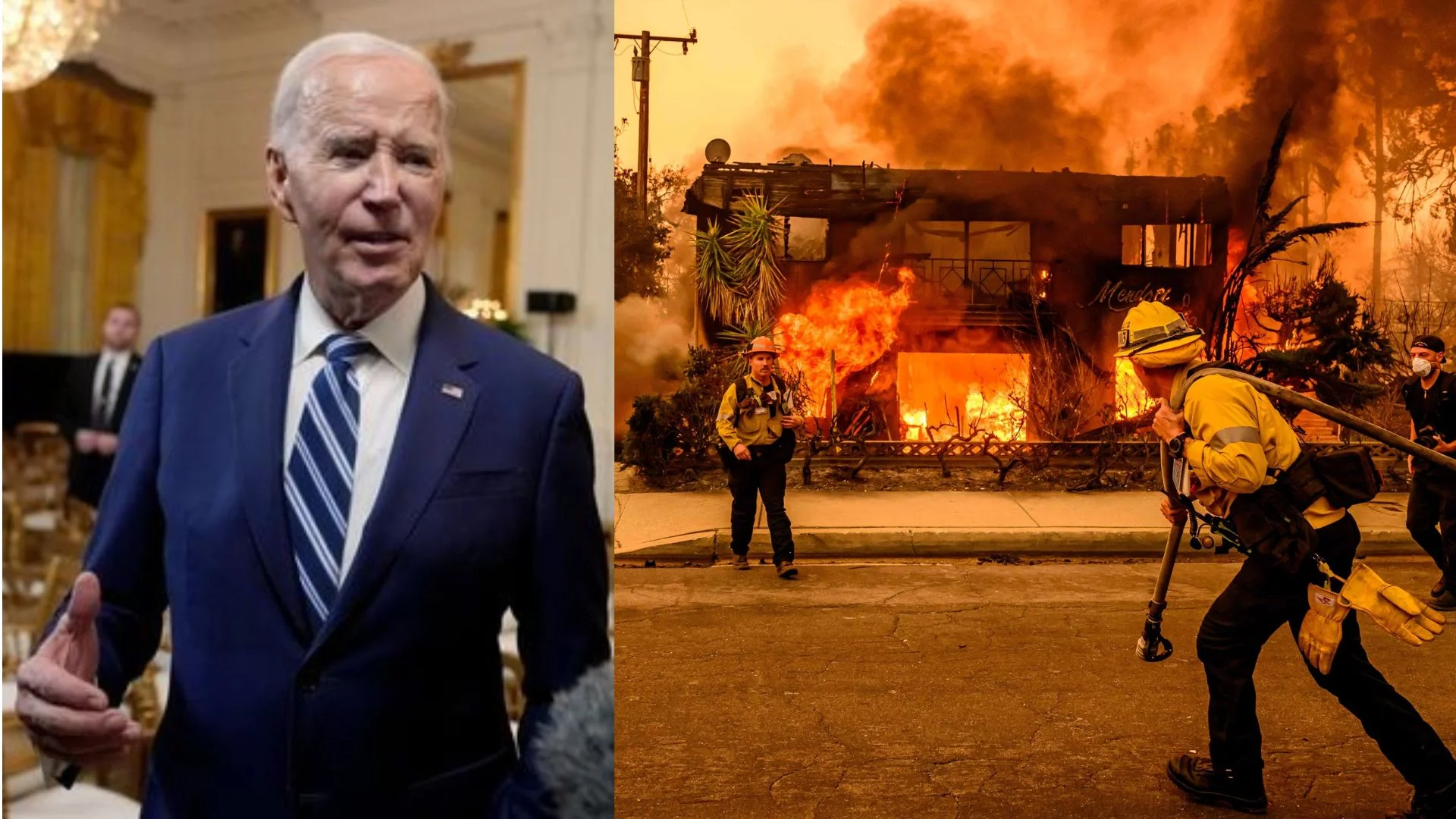 Biden Slams Misinformation, Calls LA Wildfires A ‘War Scene,’ Warns Of Looting Amid Chaos
