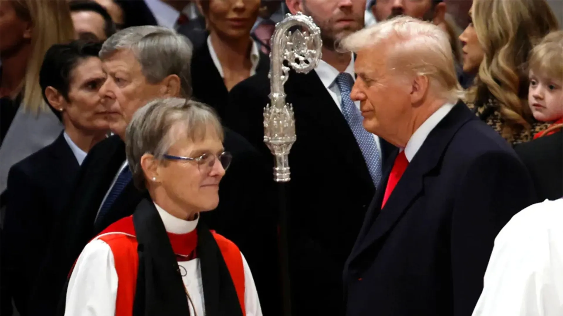 “I ask you to have mercy”: Bishop Appeals for Immigrants, LGBTQ as Trump Attends Sermon | Watch
