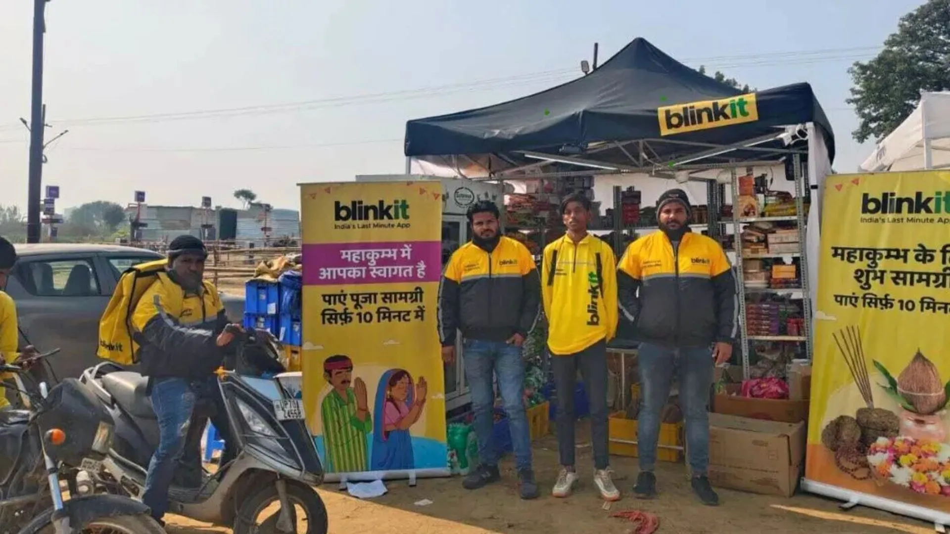 Blinkit Launches Temporary Store at Maha Kumbh Mela, Receives Praise for ‘Incredible Initiative