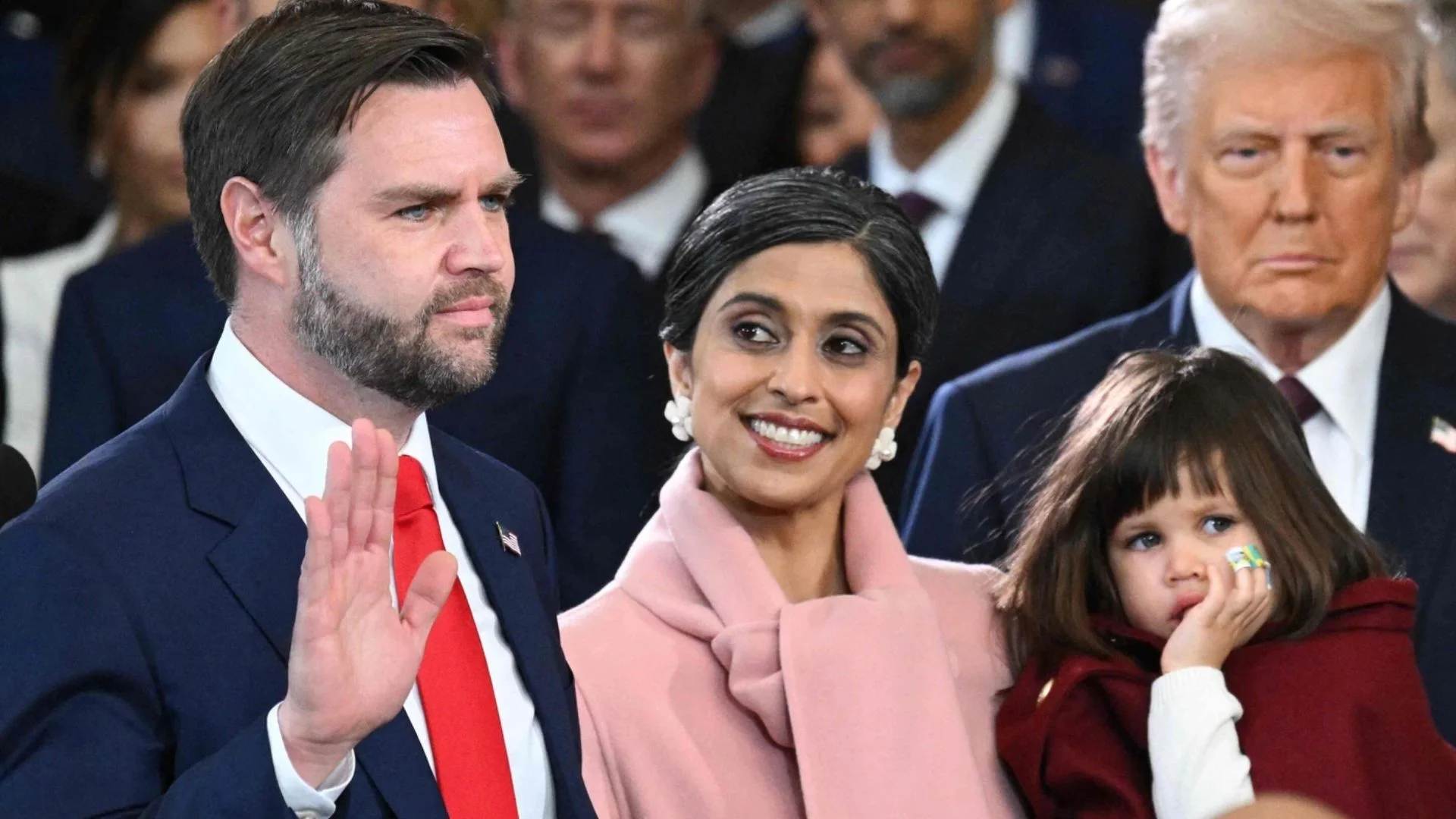 JD Vance’s Daughter Becomes Inauguration Star With Adorable Thumb-Sucking Moment
