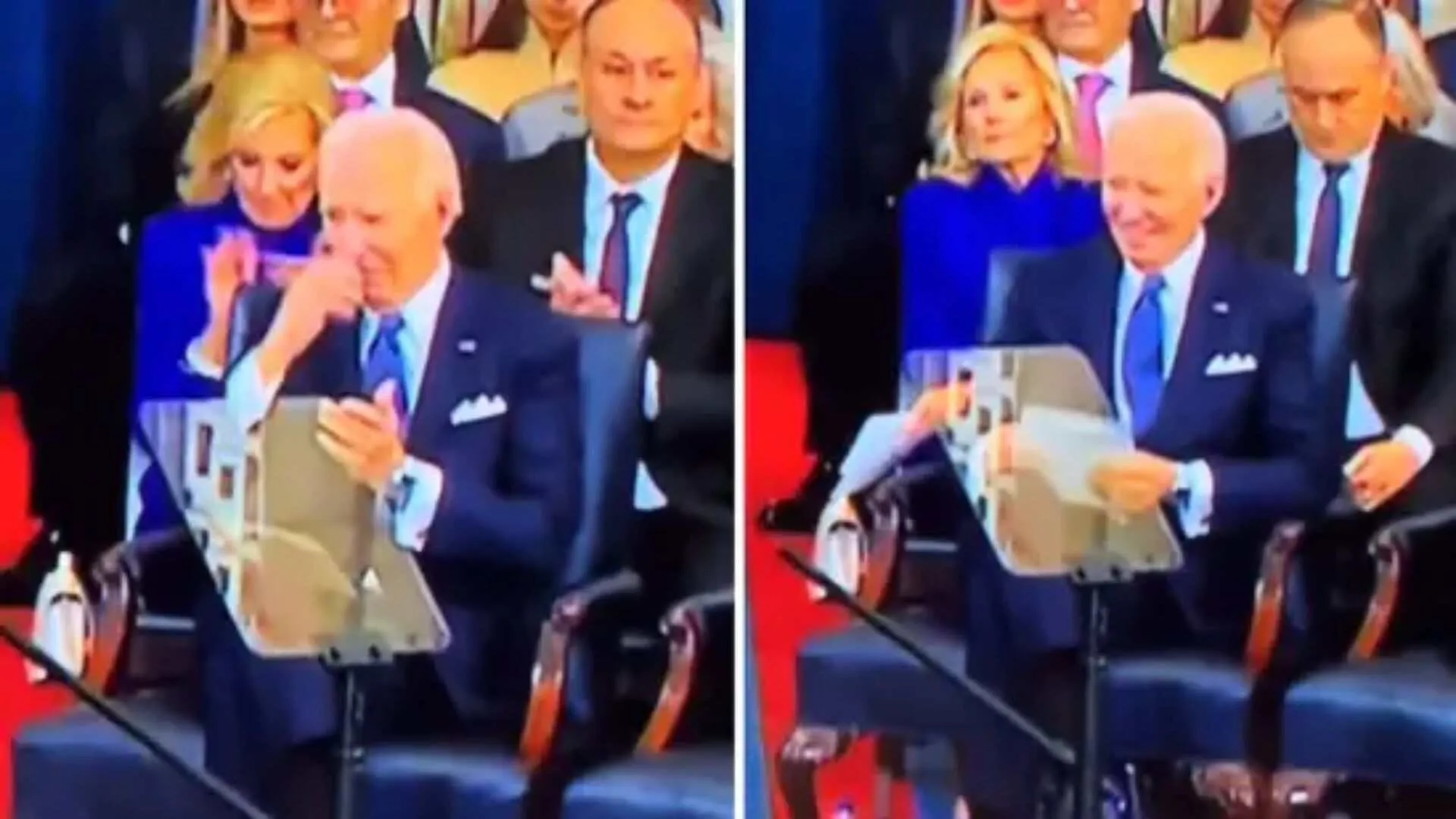 Joe Biden Caught Praying Just Before Donald Trump’s Presidential Oath Ceremony | Watch
