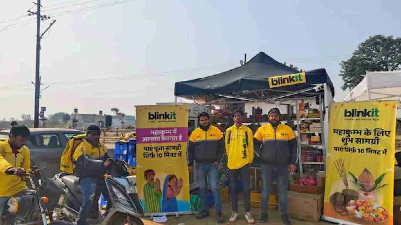 Kumbh Mela Gets A Modern Twist As Blinkit Launches Temporary Store: Netizens In Awe!